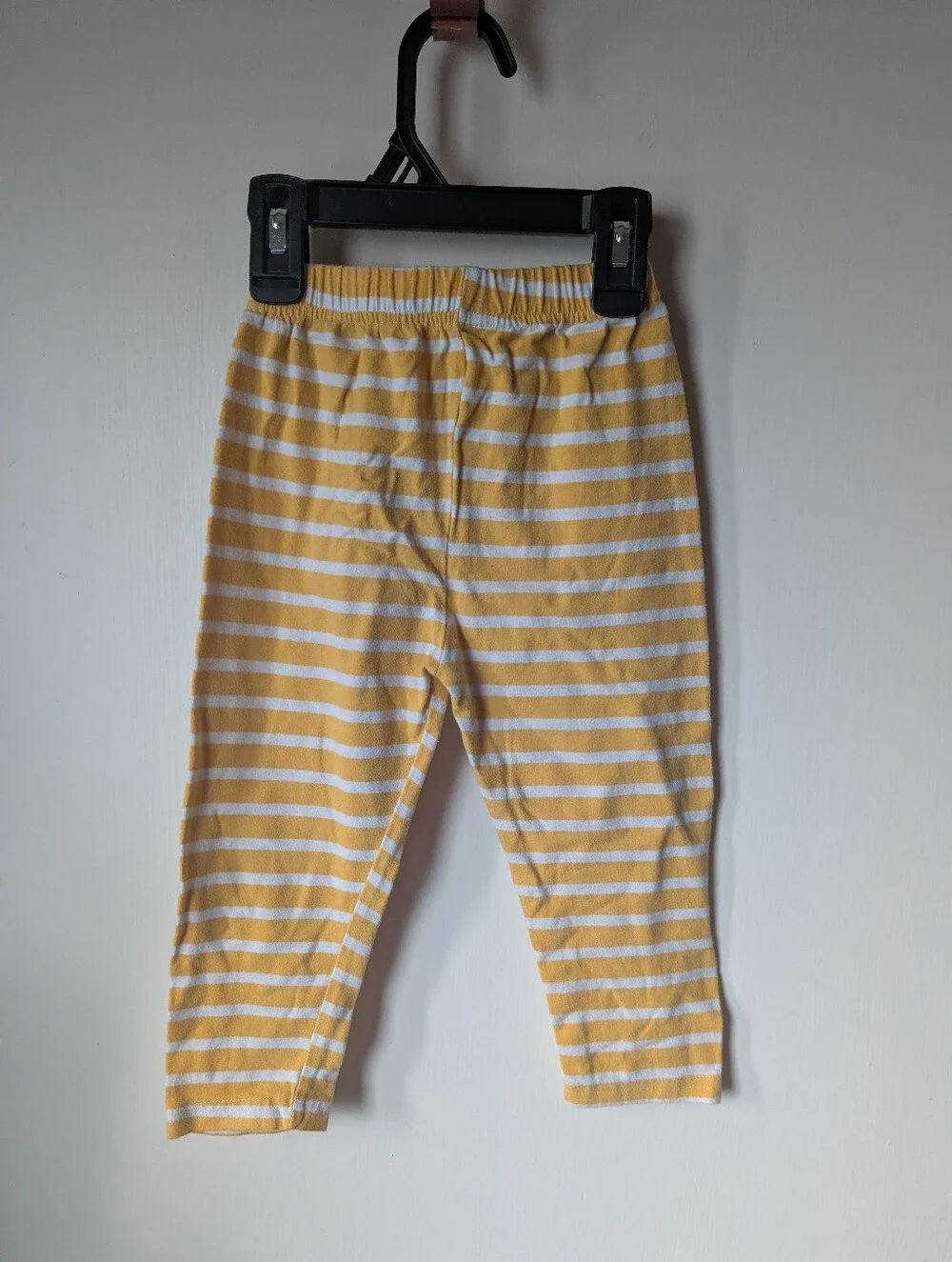 Kids 2-3t Yellow and White Striped Loose Leggings